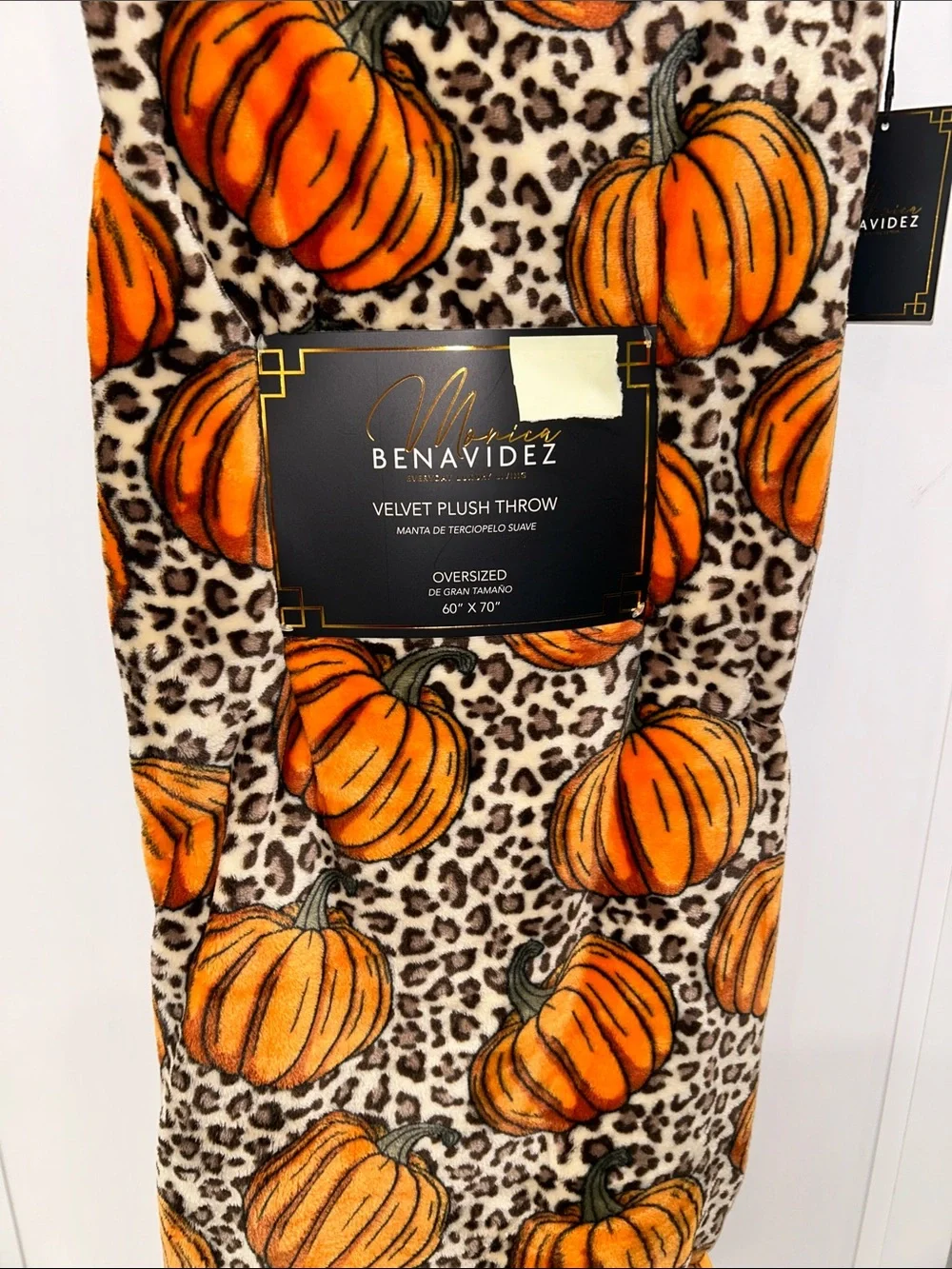 Monica Benavidez Velvet Plush Throw Blanket Oversized 60”x70”